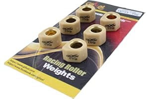 Glixal 18x14mm High Performance Polygon Variator Sliders, Racing Sliding Roller Weights 152QMI 157QMJ GY6 125cc 150cc Scooter Moped ATV (10 Gram)