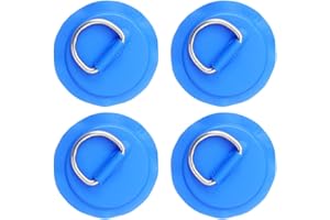 JOIBA Edelstahl-D-Ring-Patch, 3,15 Zoll / 8 cm, kreisförmiger D-Ring-PVC-Patch für Schlauchboote, Kajaks, Schlauchboote, SUP und Stand-Up-Paddleboard-Kanu – kein Kleber