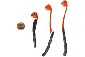 SKIPDAWG Pallina per cani, lanciatore, giocattolo per cani, palla da tennis inclusa