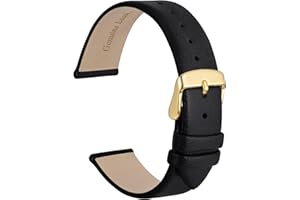 WOCCI Cinturini per Orologi Eleganti, Vera Pelle, Fibbia in Acciaio Inossidabile, 8mm 10mm 12mm 13mm 14mm 16mm 18mm 20mm 22mm