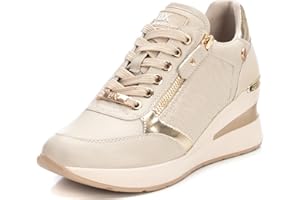 XTI - Zapatilla Cierre de cordón para Mujer, Color: Negro, Talla: 37