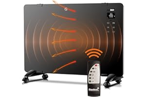 MaxxHome Chauffage Electrique-Radiateur 3 Niveaux de Chaleur - Radiateur d'Apoint - 2000W - Noir