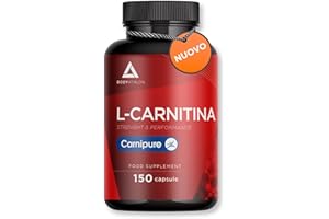 L Carnitina Carnipure 1000| 150 capsule 3 mesi| 100% L-Carnitina Tartrato Carnipure ® Vegan- Energia e resistenza| Migliora le prestazioni e il recupero| Tartrato 1000mg- Bodyathlon