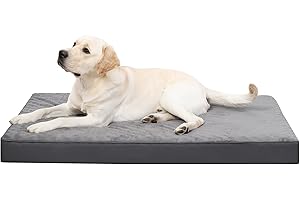 KSIIA Panier Coussin Chien Grande Taille, 105 x 70 cm, Tapis Chien Dehoussable Orthopédique, Lit Matelas Réversible et Lavable en Machine, Gris Foncé