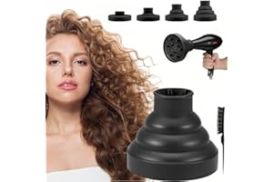 DYIOUXIN Diffuseur Seche Cheveux,Diffuseur Cheveux Pliable,DiffuseurCheveux Universel,Diffuseur Seche Cheveux Silicone,Cheveux Adaptable pour Sèche,Diffuseur Boucle Pliable,Diffuseur Cheveux