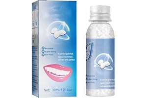 SENTECHX Gránulos de reparación de dientes, dientes postizos moldeables, kit de relleno de dientes temporal, cuentas de ajuste reutilizables, para rellenar los dientes rotos y huecos que faltan (1 Ud.)