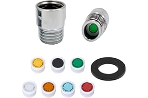 IHMEIJU 7pcs Shower Flow Reducer Limiter Set, Water Flow Saver Adapter Set Flow Reducer Limiter 1/2 Inch Flow Restrictor Control Valve for Fixed Shower Head Handheld Shower 1.2/1.5/1.8/2/ 2.2/2.5 GPM.