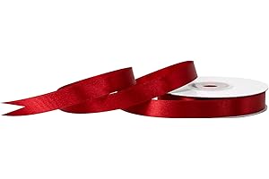 Satinband 12mm x 25m Rolle - FARBAUSWAHL in 3/6/12/18/25/38/50/75/100mm - farbecht & waschbar - Schleifenband für Hochzeit - Geschenkband zum Verpacken Dekorieren Basteln - Bordeaux 270