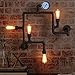 Pumpink Retro Eisen Wasser Rohr Vier Köpfe Druckmesser Punk Wand Lampe Wand Scheinwerfer American Village Industrial Kreativität Wand Laterne Wand Licht Barn Warehouse Weinkeller Cafe Bar Beleuchtung Wandleuchte