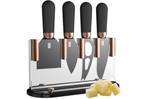 Taylors Eye Witness, Brooklyn, set di ceppo e 4 coltelli in rame per formaggio