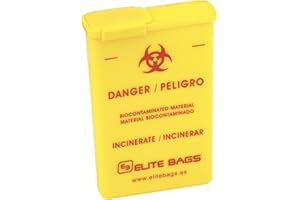 EB ELITE BAGS Conbio's Disposal Container for Syringes, Disposal Box, Yellow