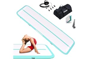 RISINGUKST Air Track Ginnastica Artistica 10/20cm Spessore, 3/4/5/6m materassino palestra con Pompa Elettrica per Casa