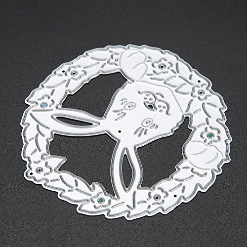 Amazingdeal365 Metall Form Schablonen Schneiden DIY Dekor Sammelalbum Karten Buchzeichen Lesezeichen als Geschenk für Freunde Geburtstag Kinder,Kindergarten Hobby Schule Handarbeit Unterricht usw. Ein tolles Geschenk! (Hase) - 4