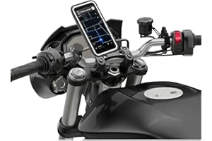 Shapeheart Innovazione francese, Porta cellulare moto PRO con tasca magnetica staccabile, Rotazione di 360° Anti Vibrazione, Porta telefono moto impermeabile, Supporto cellulare moto per manubrio