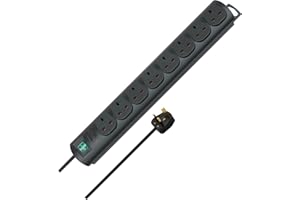 Brennenstuhl Primera-Line 8-way Extension Lead (Power strip with switch and 2m cable) Black