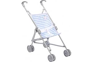 JC Toys | Berenguer Boutique | Enkelt paraply Baby Dockvagn | Elefanttema