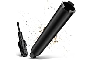 1¼" UNC Diamantbohrkrone Kernbohrer 25mm, mit SDS Plus, Diamant Bohrkrone für Kernbohrgeräte, L 460 mm, 10mm Turbo Kernbohrkrone, Nass-/Trocken Bohrkrone zum Beton, Stahlbeton, Mauerwerk, Stein