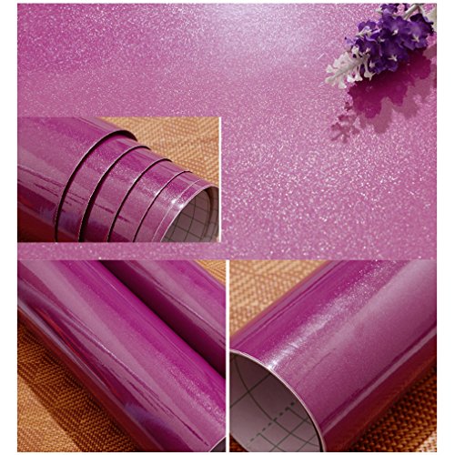 Auralum® PVC Klebefolie Dekofolie 0.61*5M Schränke Tapeten Möbelfolie Küchenfolie Selbstklebend für Küchenschränke Möbel Lila - 5