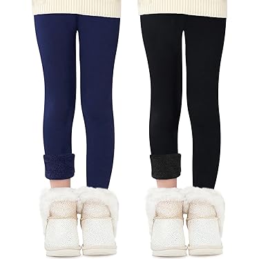 Mädchen Schlaghose Winter - Fleecegefütterte Leggings 4-15 Jahre