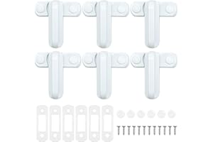 ZGPZLHD 6 Pack Sash Jammer Blocker - Door & Window Lock Anti Theft - Additional Home Security for PVC/uPVC Windows and Doors - Zinc Cast Alloy