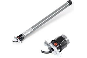 jarolift Elektronischer TDEP 10/14 Rollladenmotor Rohrmotor, SW40, Zugkraft 27 kg, Komplettset mit 8 Kant-Wellenadapter u. Lager, Blockiererkennung, Überlastungsschutz