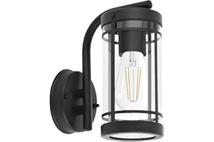 qfzwj Applique Murale Exterieur,Noir Acier Inoxydable Luminaire Exterieur,IP44 Etanche Eclairage exterieur,E27 Base Applique exterieur Max 60W.