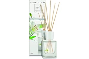 ‎IPURO ipuro Essentials Raumduft white lily - Raumduft für ein blumig-zartes Raumklima - Lufterfrischer mit hochwertigen Inhaltsstoffen (100ml) - aus Glas mit Rattanstäbchen