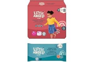 TRIZINGA Little Angels Size 8 Nappy Pants 28 Pack + 60 Fragrance Free Baby Wipes