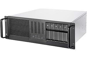 SilverStone Technology SST-RM41-H08 - Châssis de Serveur monté en Rack 4U, Prend en Charge jusqu'à SSI-CEB M/B et ATX (PS2) / Mini Bloc d'alimentation redondant, 28021