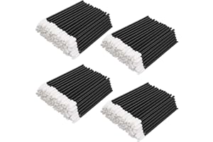 ‎BETTERJONNY 400 Stück Lippenpinsel, BetterJonny Make Up Lippenstift Pinsel Lipgloss Concealer Pinsel Lippenstift Stab Applikator Lippenapplikator Werkzeug für Perfekt Lippen Makeup (Schwarz)