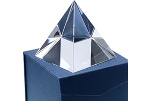 Sumnacon Piramide in vetro, fermacarte, ideale come regalo, decorazione, accessorio per fotografie, Vetro, 10 cm