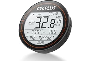 CYCPLUS Komputer rowerowy GPS, bezprzewodowy, wodoszczelny IPX6, komputer rowerowy ANT+, bezprzewodowy komputer rowerowy, rower wyścigowy Bluetooth 5.0 i licznik kilometrów, kompatybilny z Strava