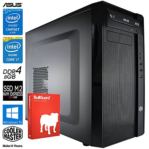 SNOGARD Gaming PC incl. Windows 10 | Intel Core i5-7600 Kaby Lake, 6GB Nvidia Geforce GTX1060 Overclocked, 16GB DDR4 RAM, 256GB SSD M.2 + DVD±RW • Gaming-PC Komplett System | Custom Desktop PC Gamer Computer