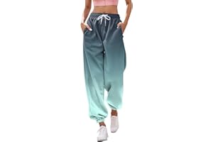Chejarity Donna Harem Jogger Pantaloni Lunghi Sweatpants Pantalone Larghi Pantaloni da Tuta Donna Pantaloni Cropped Autunno Sport Allenamento Palestra Fascia