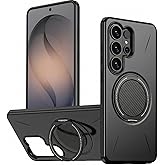 Rongep Samsung Galaxy S26 Ultra i&ccedil;in Kılıf Mag-Forge 360&deg; D&ouml;nd&uuml;r&uuml;lebilir Y&uuml;z&uuml;k Stantlı [MagSafe ile Uyumlu] S26 Ultra Koruyuc