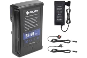 K KYUER 95 Wh 6600 mAh BP-95 V-Mount V-Lock Camera akumulator i adapter do Sony Camcorder Video Camera BMCC ARRI Canon EOS AJA CION Blackmagic URSA Cine Alta USB Output D-Tap LED Panel BP-L60A 800S