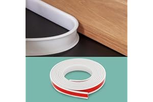 LQSCJS 15mm U Shape Flexible Self Locking Veneer Edge Banding, PTE Self Adhesive Edge Banding, PVC Stick Veneer Edge, DIY Collapsible Edge Guards for Furniture, Cabinet, Table (15mm/3m, White)