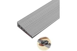 CHINGCOO Türschwellenrampe,Schwellenrampe, Gummirampe Auffahrrampe, Türschwelle Rollstuhlrampe bis 800 kg Belastbar für Saugroboter, Rollstuhl, Kinderwagen, Rollator, e Scooter (Grau, 8cmx2cmx100cm)