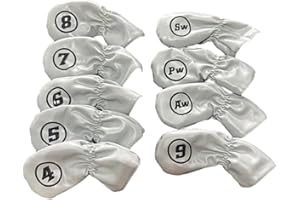 harayaa Ensemble de Protection pour Fers de Golf, Couvre-tête élégant pour Club de Golf