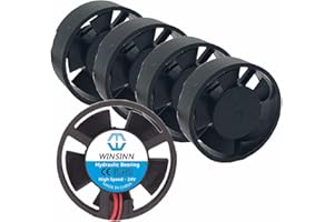 WINSINN 30mm Round Fan Circle 24V Hydraulic Bearing Brushless 3010 31.5x10mm for DIY Mini Cooling Pipeline/Notebook - High Speed (Pack of 5Pcs)