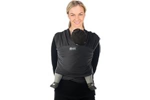 Babylonia Baby Carriers Écharpe de Portage Tricot-Slen Bio Anthracite, 3.5 à 15 kg