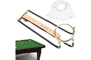 Segrehy Snooker Table Pockets, 6 PCS Billiard Pool Table Rail Pocket Set with Net Bags & Metal Screws, Replacement Slide Track Assembly for Snooker and English Pool Tables