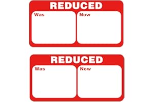 REMERABEL 1050 Pcs Reduced Price Labels 1.97x0.98 inch Business Retail Discount Price Reduction Stickers Clearance Merchandising Sale Labels of Shop Butchers Bakers Market Seller