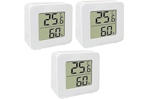 POMUROM Thermo-hygrometer Digital, 1/3/5/8/10 Stück Thermometer für Innenräume Raumthermometer Digital Innen, Temperatur und luftfeuchtigkeit messgerät für Haus Büro Schlafzimmer Gewächshaus Lagerhaus Keller