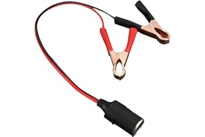 SHANRYA Gniazdo zapalniczki do klipsa, gniazdo zapalniczki do zacisku akumulatora Kabel zaciskowy do adaptera akumulatora do akcesoriów samochodowych