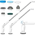 Spazzola Di Pulizia Elettrica Spin Scrubber Cordless, 8 Testine