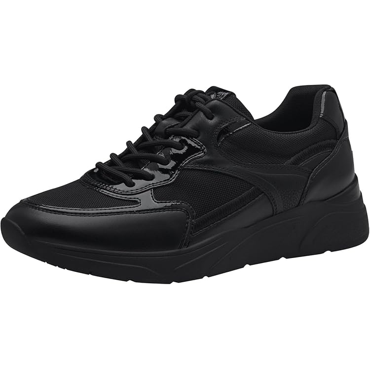 Tamaris Dames 1-23745-43 sneakers, zwart, 36 EU, zwart, 36 EU