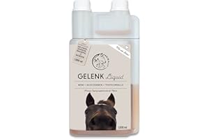 Annimally Gelenk Liquid für Pferde 1000ml mit Teufelskralle, Glucosamin und MSM (Schwefel) flüssig - Für die Stärkung der Gelenke beim Pferd - Alternative zu Pulver