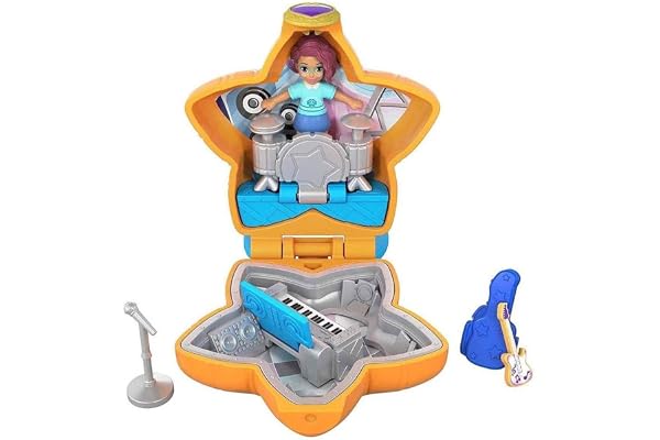 Polly Pocket - Mini-Coffret Coloré le Concert de Shani Micro-Poupée, FRY32