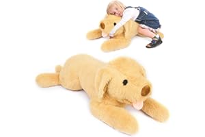 Yamepuia Dog Stuffed Animal Toy, 55cm Soft Dog Plush Pillow, Cute Labrador Plush Toys, Dog Plushies Doll Gift for Kids Girlfriend